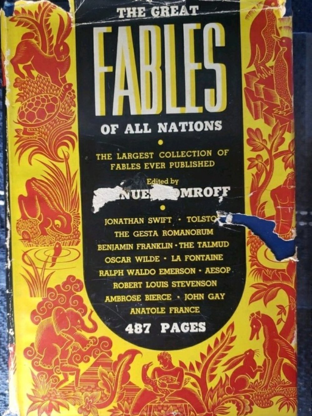 The Great Fables Of All Nations Hardback Tudor Publishing Co W/ Dust Cover Rare